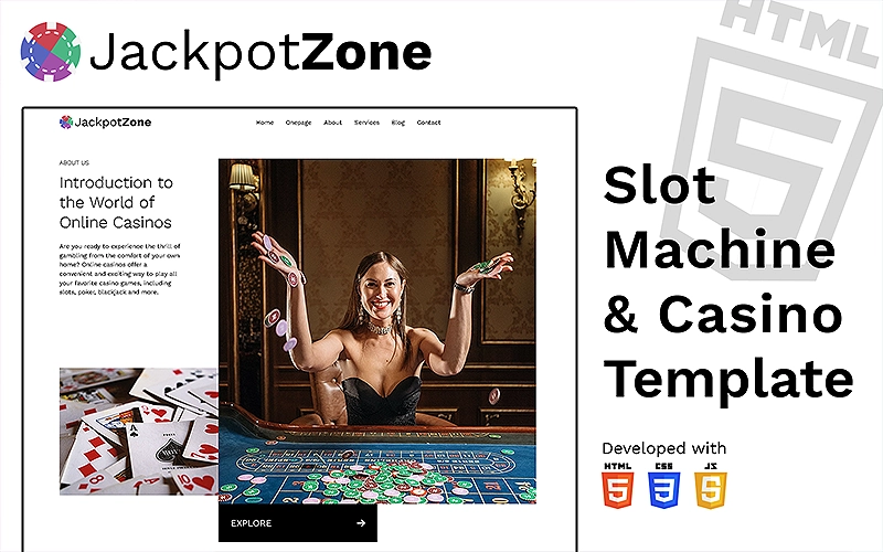 JackpotZone ♠ HTML5 Slot Machine & Casino Template | Premium Website Templates & Themes | Travolgi Themes