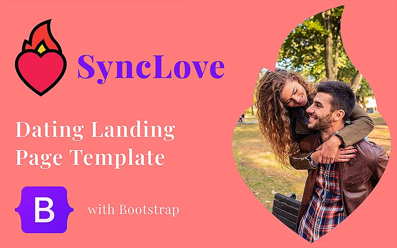 Sync Love Landing Page Template: Elevate Your Dating Game with the Heart-Striking | Premium Website Templates & Themes | Travolgi Themes